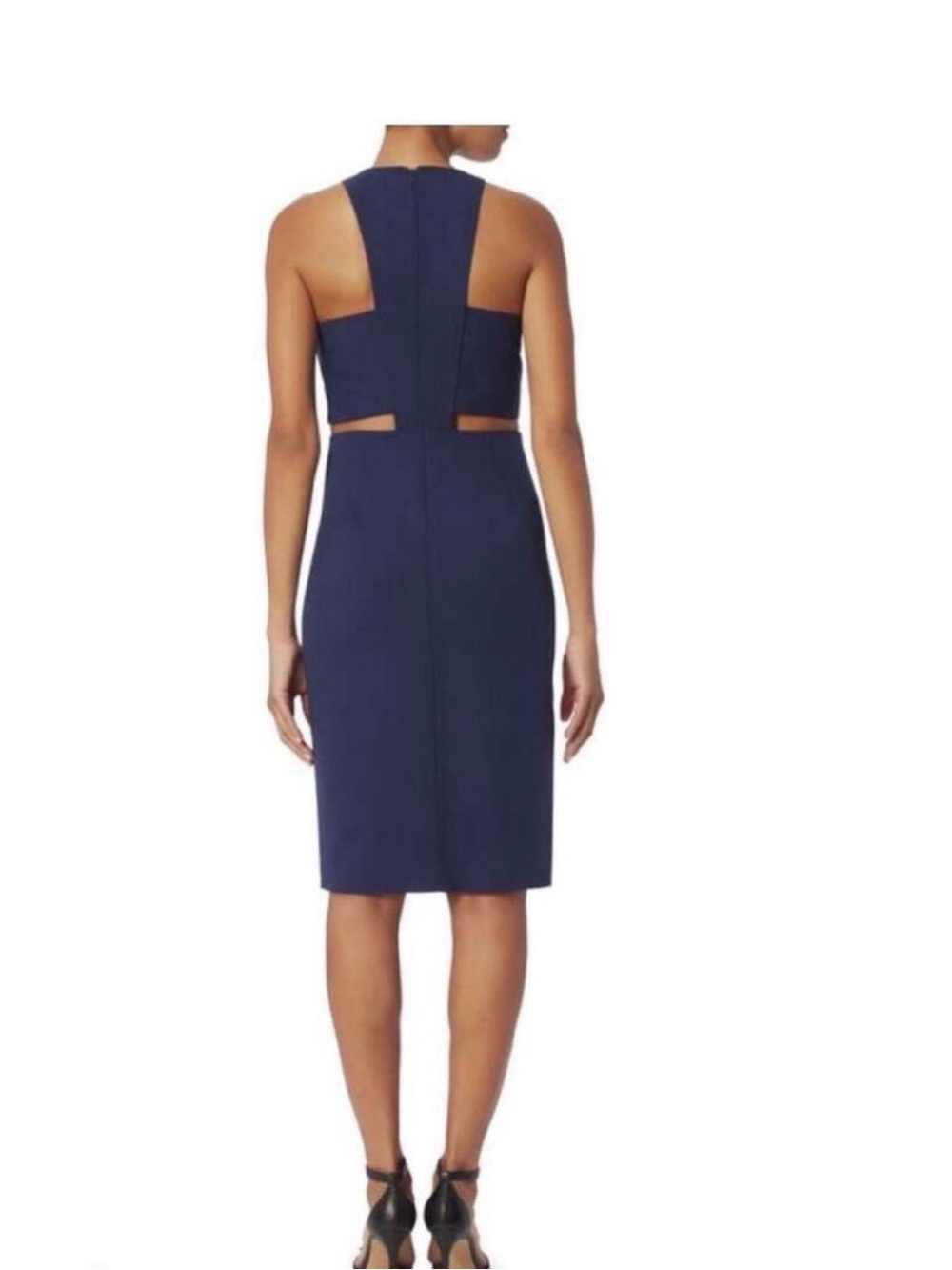 Michelle Mason size 4 Navy Cutout Sheath Dress